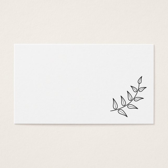 Blanco bijtende lauweren visitekaartjes (Voorkant)