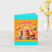 Blanco binnenkant Verjaardag Kaart (Gele Bloem)