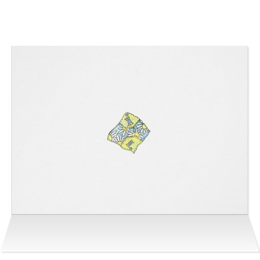 Blanco binnenste Quilter-kaart (Binnen Horizontaal (Boven))