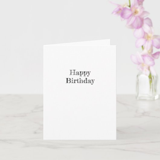 Blanco Birthday Kaart (Orchidee)