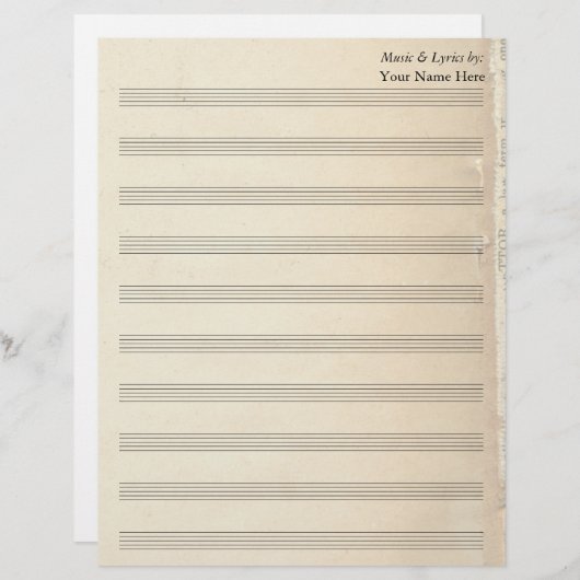 blanco blad 10 pagina's (Voorkant / Achterkant)