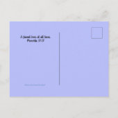 Blanco blanco Briefkaart voor blauwbrandkranen (Achterkant)