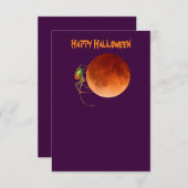 Blanco bloeding Moon Spider Halloween Party Invita Kaart (Voorkant / Achterkant)