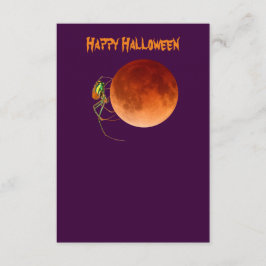 Blanco bloeding Moon Spider Halloween Party Invita Kaart