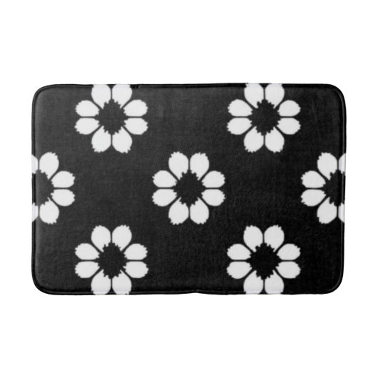 Blanco Bloemen Badmat (Voorkant)