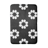 Blanco Bloemen Badmat (Voorkant Verticaal)