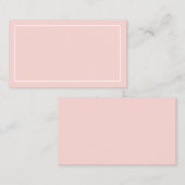 Blanco blush Pink Weddenschap en wenst Advieskaart (Voorkant / Achterkant)