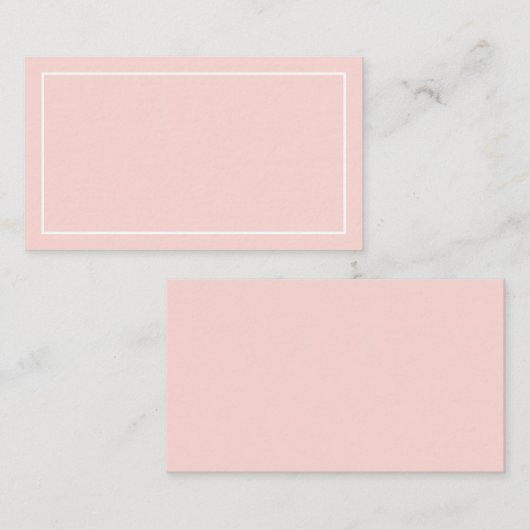 Blanco blush Pink Weddenschap en wenst Advieskaart (Voorkant / Achterkant)
