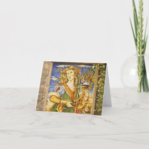 Blanco briefkaart — Deruta Tile Lady