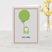 Blanco briefkaart met envelop en ballon (Gele Bloem)