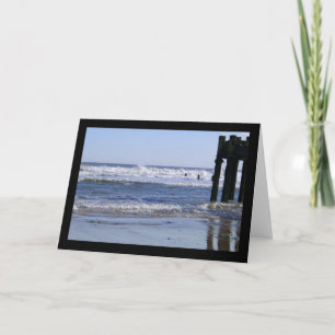 blanco briefkaart, zee uitzicht Blyth Norhthumberl Kaart