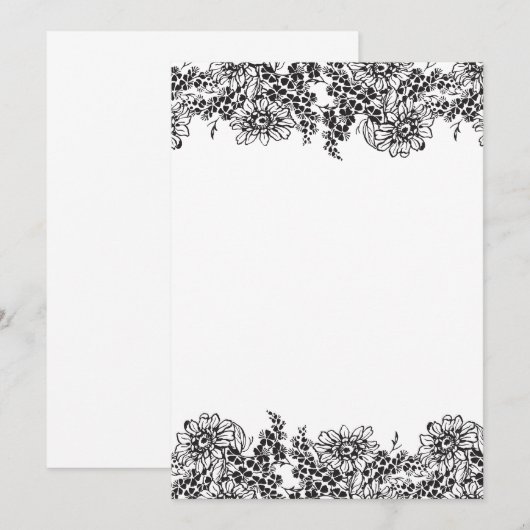 Blanco bruiloft kaart (Voorkant / Achterkant)