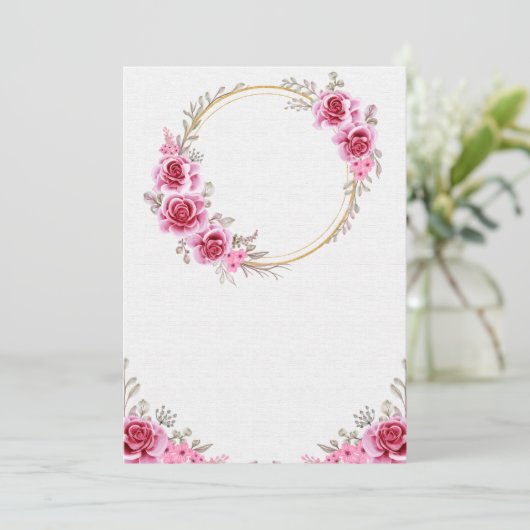 Blanco bruiloft uitnodigingskaart kaart (Staand voorkant)