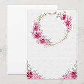 Blanco bruiloft uitnodigingskaart kaart (Voorkant / Achterkant)