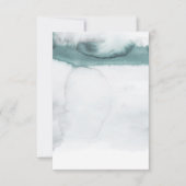 Blanco budget Aqua green waterverf bruiloft Kaart (Voorkant)