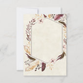 Blanco budget Boho veren bruiloft Kaart (Voorkant)