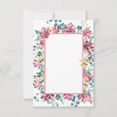 Blanco budget Bright florale bruiloft uitnodiging (Voorkant)