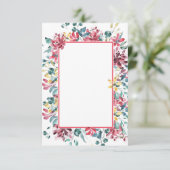 Blanco budget Bright florale bruiloft uitnodiging (Staand voorkant)