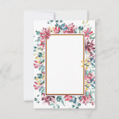 Blanco budget Bright florale bruiloft uitnodiging (Voorkant)