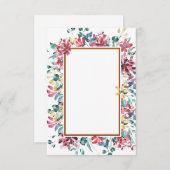 Blanco budget Bright florale bruiloft uitnodiging (Voorkant / Achterkant)