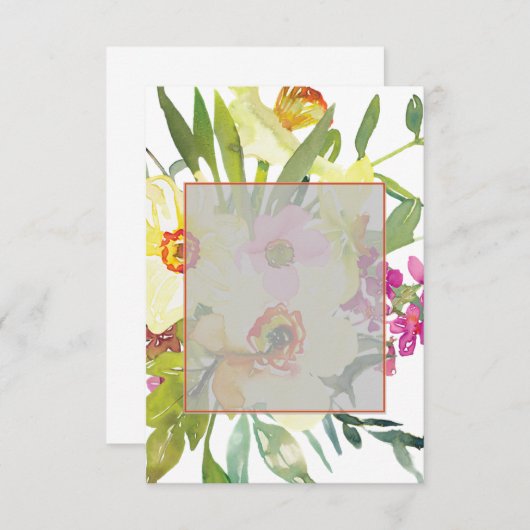 Blanco budget Elegant daffodis bruiloft Kaart (Voorkant / Achterkant)