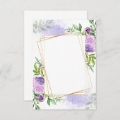 Blanco budget Elegant paarse bruiloft Kaart (Voorkant / Achterkant)