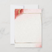 Blanco budget Elegant red and gold bruiloft Kaart (Voorkant)