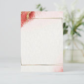 Blanco budget Elegant red and gold bruiloft Kaart (Staand voorkant)
