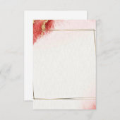 Blanco budget Elegant red and gold bruiloft Kaart (Voorkant / Achterkant)