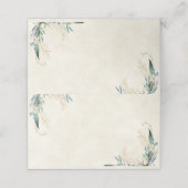 Blanco budget Eucalyptus en goudbruiloft Plaatskaartje (Buitenkant ongevouwen)