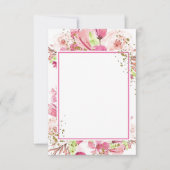 Blanco budget Fantastisch roze florale bruiloft In Kaart (Voorkant)