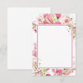 Blanco budget Fantastisch roze florale bruiloft In Kaart (Voorkant / Achterkant)