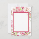 Blanco budget Fantastisch roze florale bruiloft In Kaart (Voorkant)