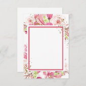 Blanco budget Fantastisch roze florale bruiloft In Kaart (Voorkant / Achterkant)