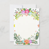 Blanco budget Floral lijst bruiloft Kaart (Voorkant)