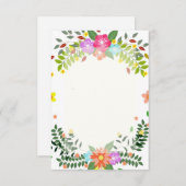 Blanco budget Floral lijst bruiloft Kaart (Voorkant / Achterkant)