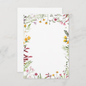 Blanco budget Garden florale bruiloft Kaart (Voorkant / Achterkant)