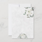 Blanco budget Ivory waterverf florale bruiloft Kaart (Voorkant)