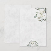 Blanco budget Ivory waterverf florale bruiloft Kaart (Voorkant / Achterkant)