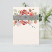 Blanco budget Lot Oranje en rood gekleurd huwelijk Kaart (Staand voorkant)