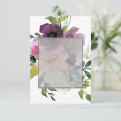 Blanco budget Roze en paarse bruiloft Kaart (Staand voorkant)