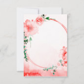 Blanco budget Roze florale bruiloft Kaart (Voorkant)