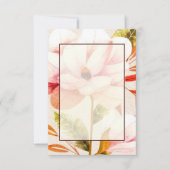 Blanco budget Roze florale bruiloft Kaart (Voorkant)