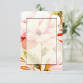 Blanco budget Roze florale bruiloft Kaart (Staand voorkant)