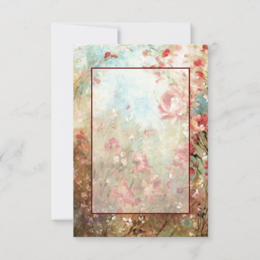 Blanco budget Roze florale bruiloft Kaart