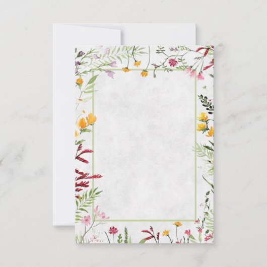 Blanco budget tuinlust florale trouwuitnodiging kaart (Voorkant)