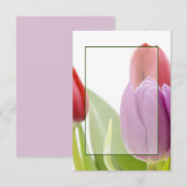 Blanco budget tulpenbruiloft kaart (Voorkant / Achterkant)