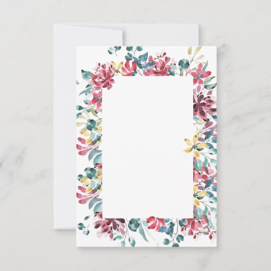 Blanco budget voor Bright florale bruiloft Kaart (Voorkant)