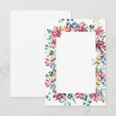 Blanco budget voor Bright florale bruiloft Kaart (Voorkant / Achterkant)