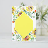 Blanco budget Zonnezonnebloemen bruiloft Kaart (Staand voorkant)